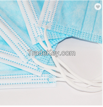 Disposable non woven fabric 3ply face mask