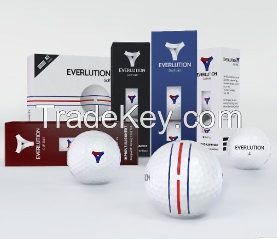 [Everlution]Triple Ball Golf Ball 3-Piece Ri Series Premium Golf Track Ball