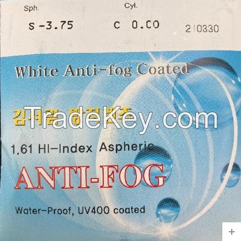 Semi-permanent anti-fog lens Easy to wipe Anti-fog coating lens