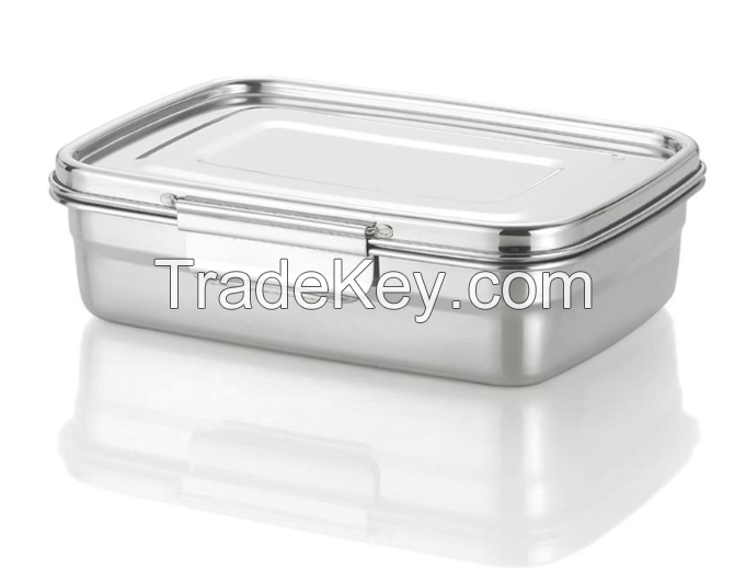 All Stainless Steel Lunch Box (1900ml) - Rectangular 7