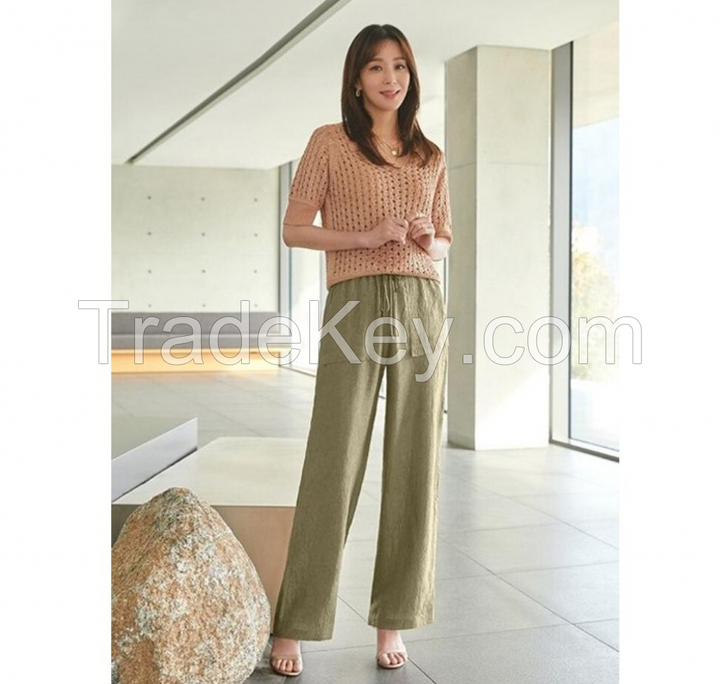 Laurel Acetate Wrinkled Pants