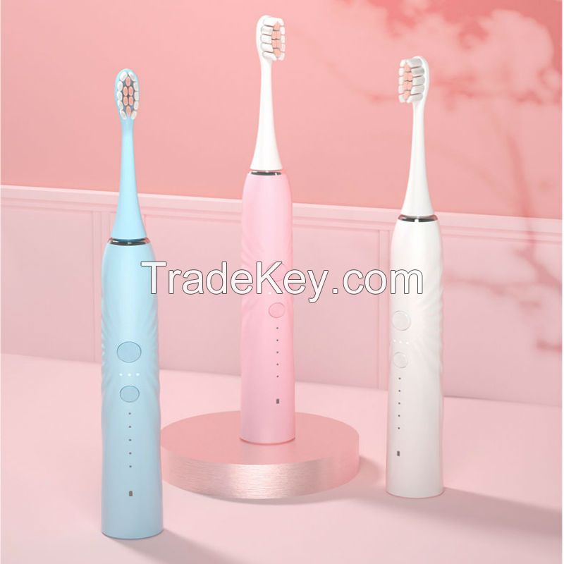 Wireless Charging Best Electric Toothbrush with 2 DuPont Brush Heads