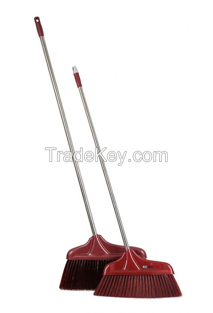 Home indoor sweeping broom with long stainless steel handle 