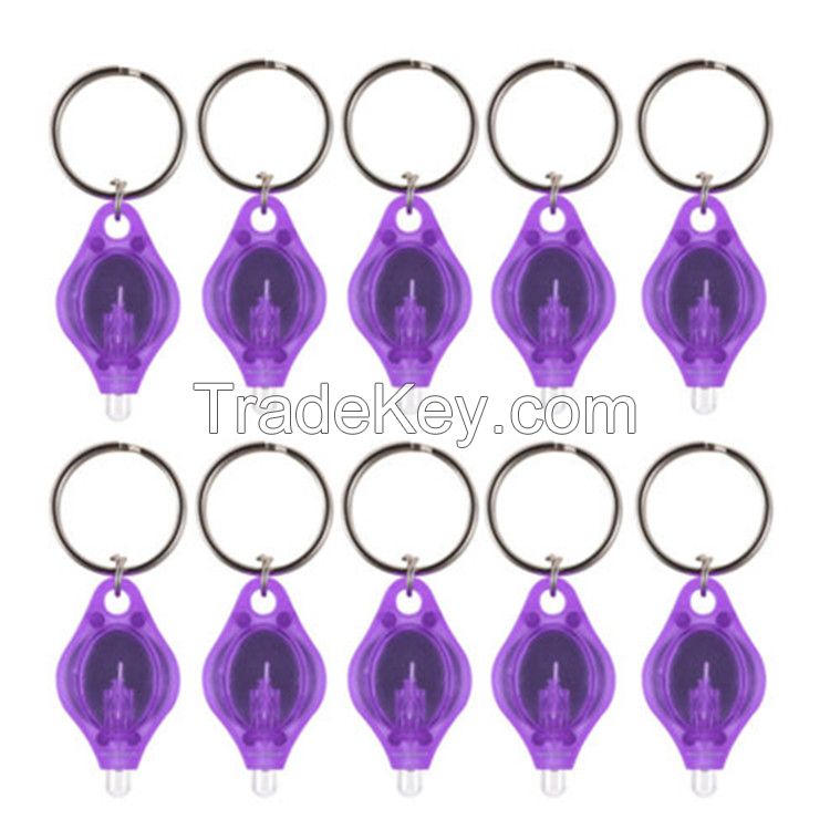 llavero LED Key Chain Key Ring,LED Keyholders Logo,Plastic Mini UV porte clef de ceinture Led Keychain