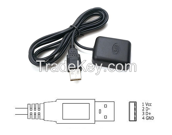 USB GPS Receiver Antenna for Car Tracking and Navigation