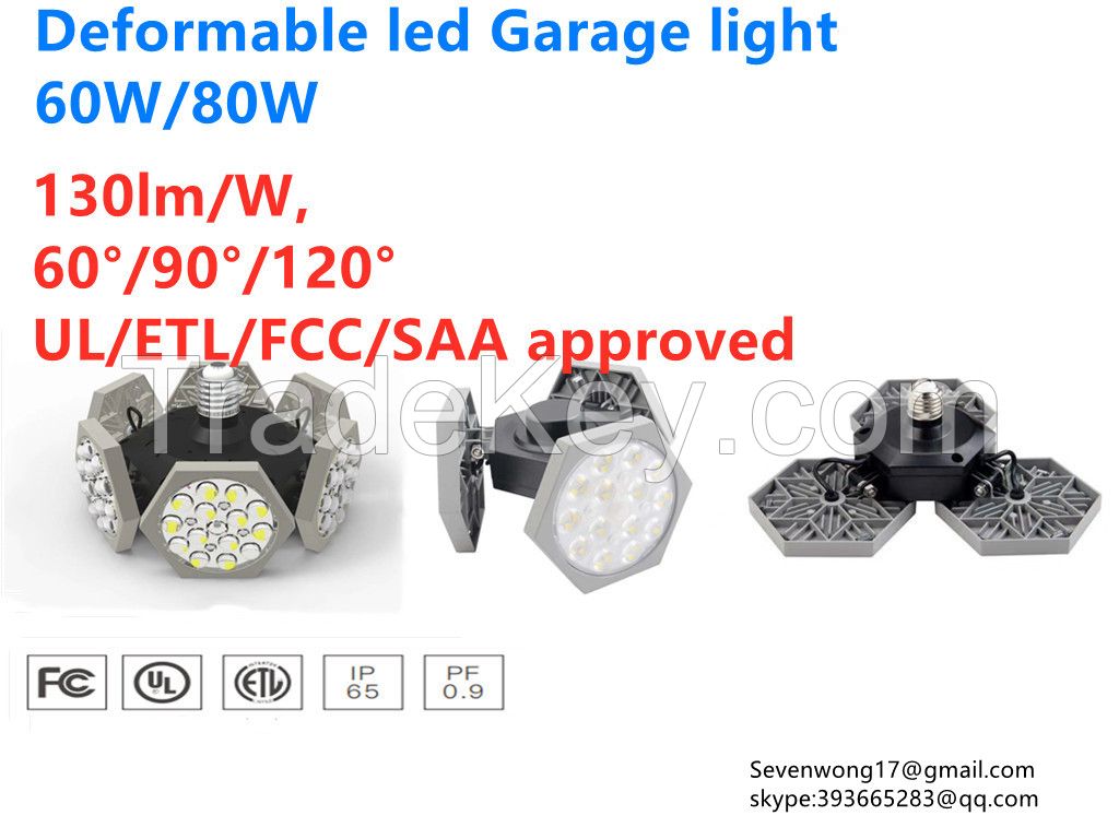 led garage light with DLC UL SAA certified e27base easy for installation