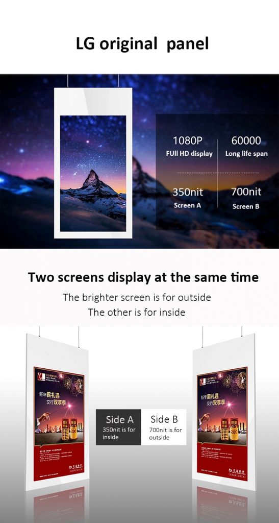 Double Sided Digital Signage for Stores