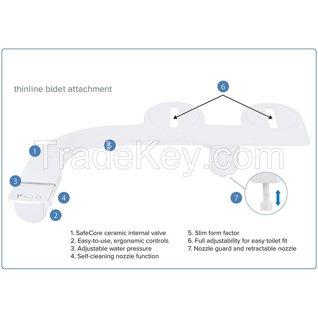 Toilet Bidet Seat spray / cleaner Hygiene Water Wash Clean Seat Attachment Upgrade Safe Comfortable Easy to Use Ultra Thin