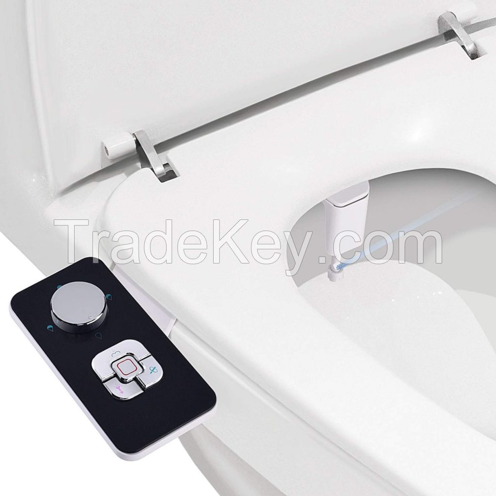 Bidet Toilet Seat Attachment Ultra Water Spray Non electric Bidet Self-cleaning Dual Nozzles Rear Wash Ass sprayer