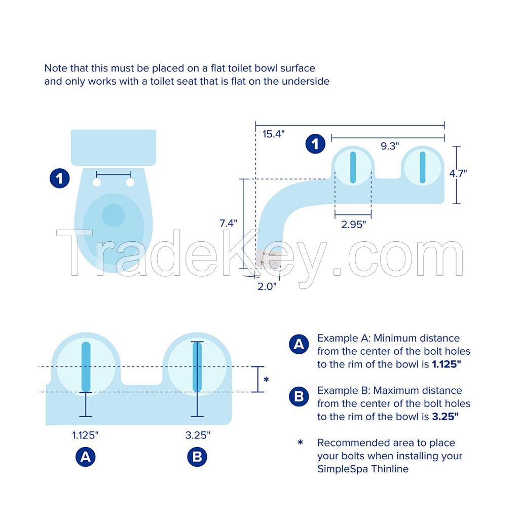 Toilet Bidet Seat spray / cleaner Hygiene Water Wash Clean Seat Attachment Upgrade Safe Comfortable Easy to Use Ultra Thin