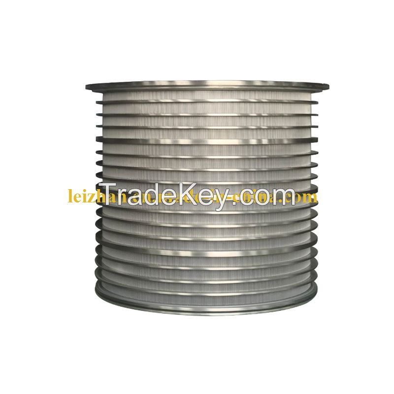 pressure screen basket for paper pulp making