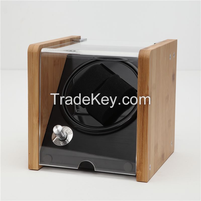 Simple bamboo watch winder box for automatic watch made in china factory