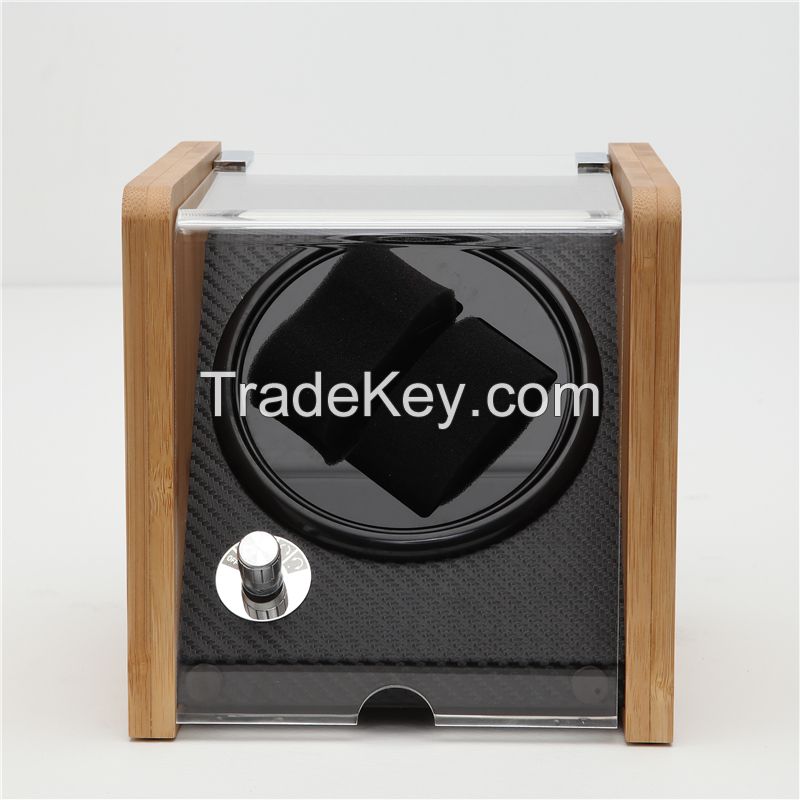 Simple bamboo watch winder box for automatic watch made in china factory