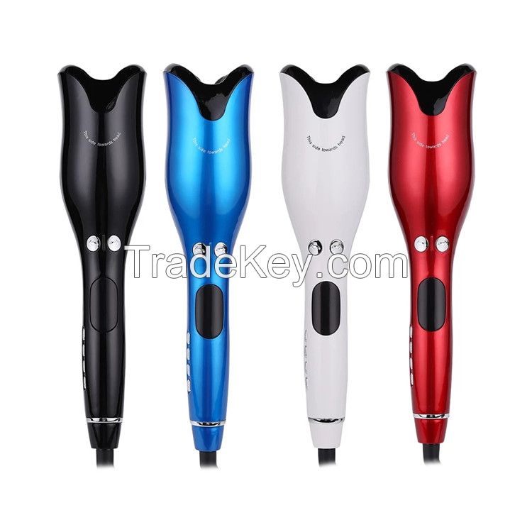 Rose Design Auto Hair Curling Iron Ceramic Rotating Air Curler Air Spin Wand Styler Curl Machine Portable Mini Iron Hair Curler