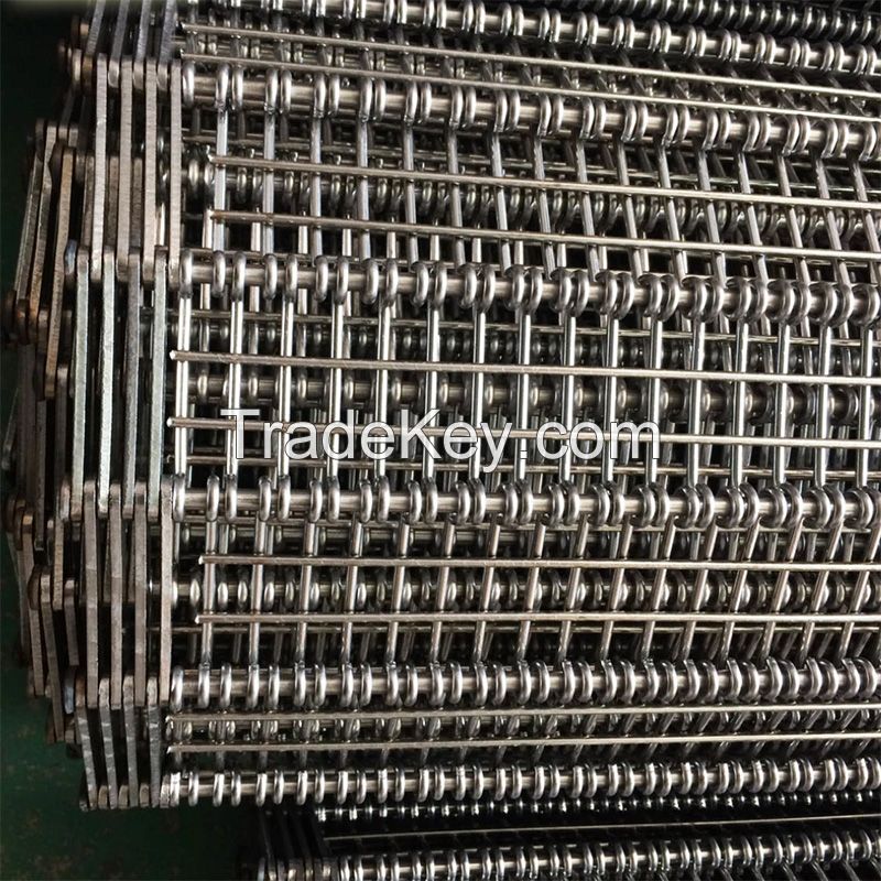 Stainless Eye Link Wire Mesh Conveyor Belt for Food Conveying/Cooling/Quick-Freezing and Industrial Transporting