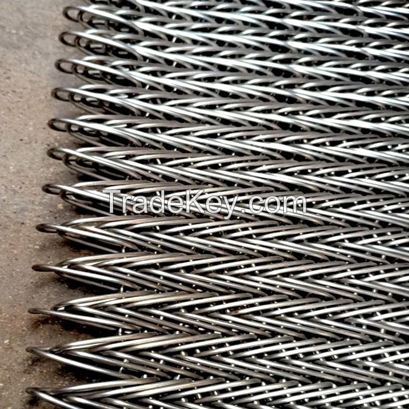 Stainless Eye Link Wire Mesh Conveyor Belt for Food Conveying/Cooling/Quick-Freezing and Industrial Transporting