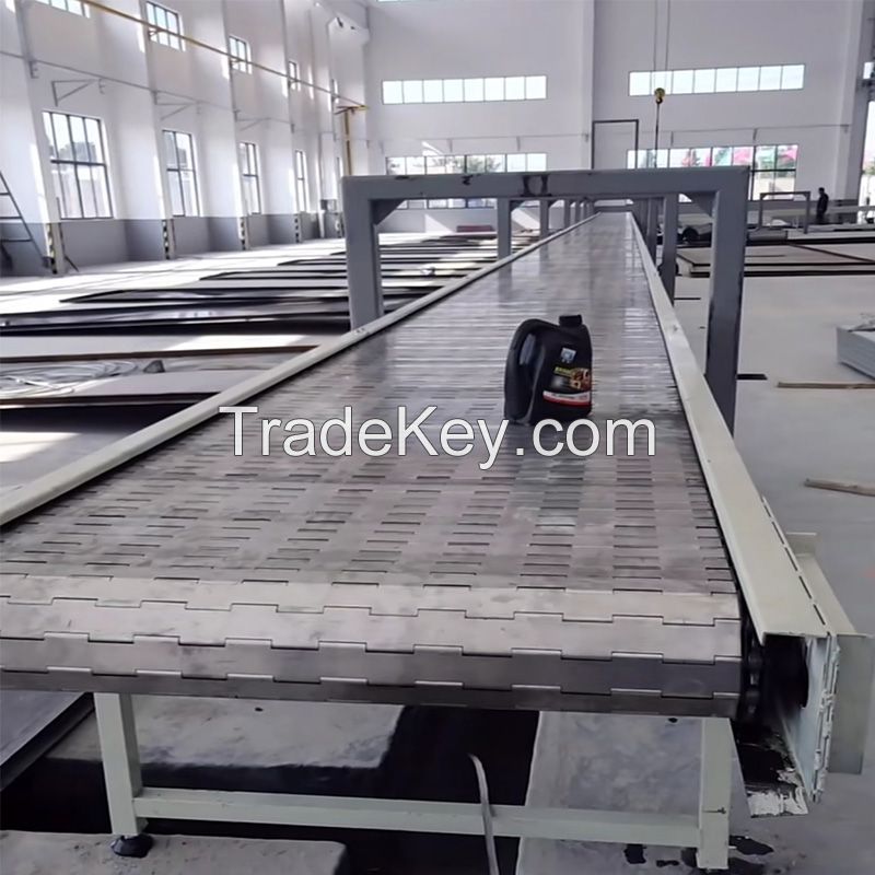 Stainless Steel Conveyor Chain Plate Slat Steel Hinged Wire Mesh Conveyor Belt for Food Conveying/Cooling/Quick-Freezing and Industrial Transporting