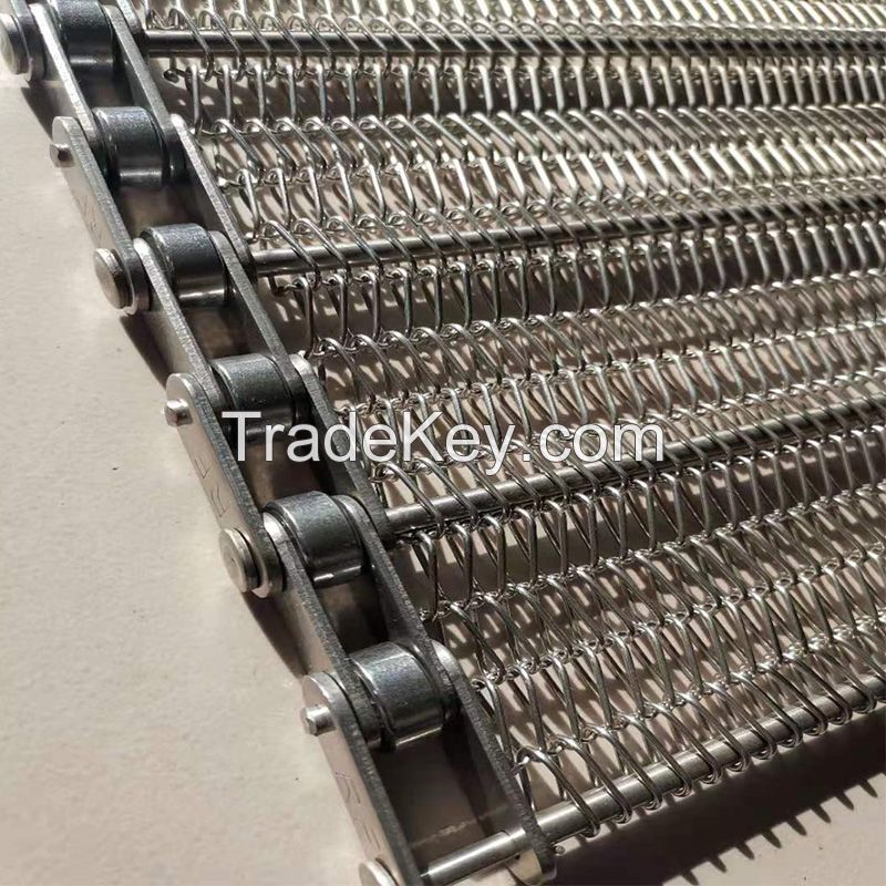 Flat Wire Belt for Boating, Heating, Packing/Wire Mesh Conveyor Belt for Food Conveying/Cooling/Quick-Freezing and Industrial Transporting