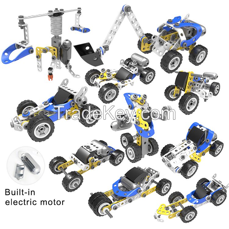 Built-in electric motor vehicle toys