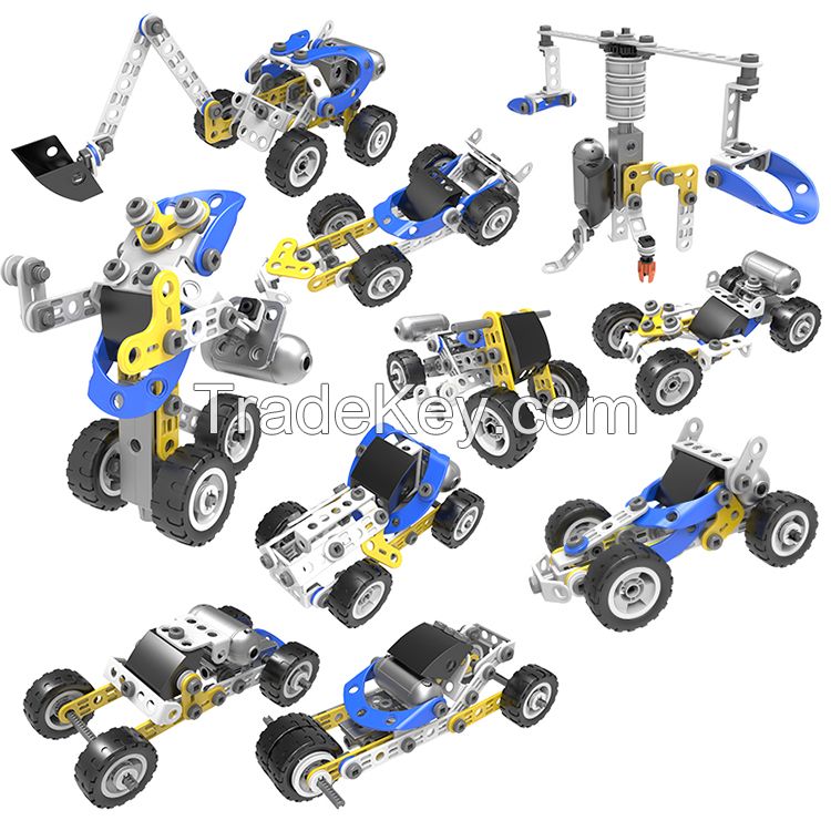 Built-in electric motor vehicle toys