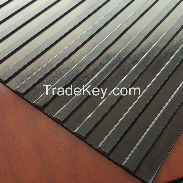 wide ribbed rubber  flooring