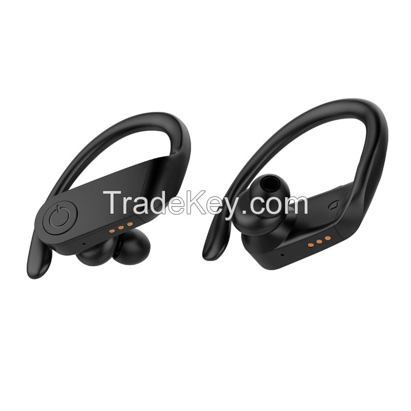 Sports Ear-hook TWS Bluetooth Earphone With LCD Display Charging Box Similar 