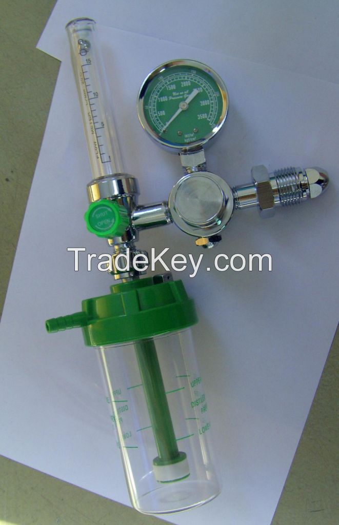 Medical Oxygen O2 Regulator with Humidifier and Flow meter for Cylinders