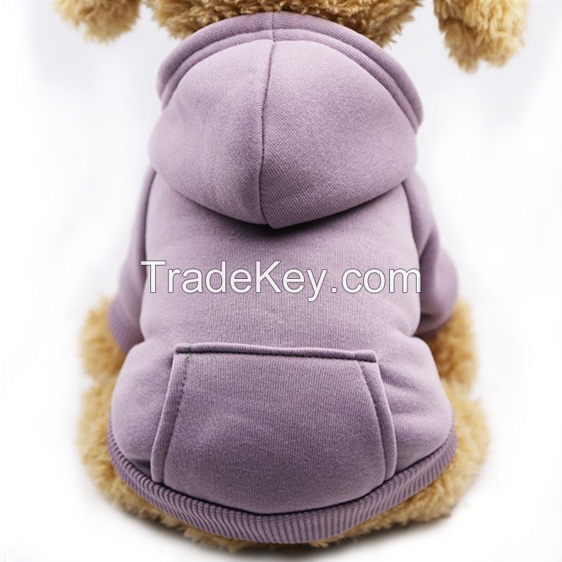 classic designer pet clothes carrying cat basic pet dog hoodies with pocket