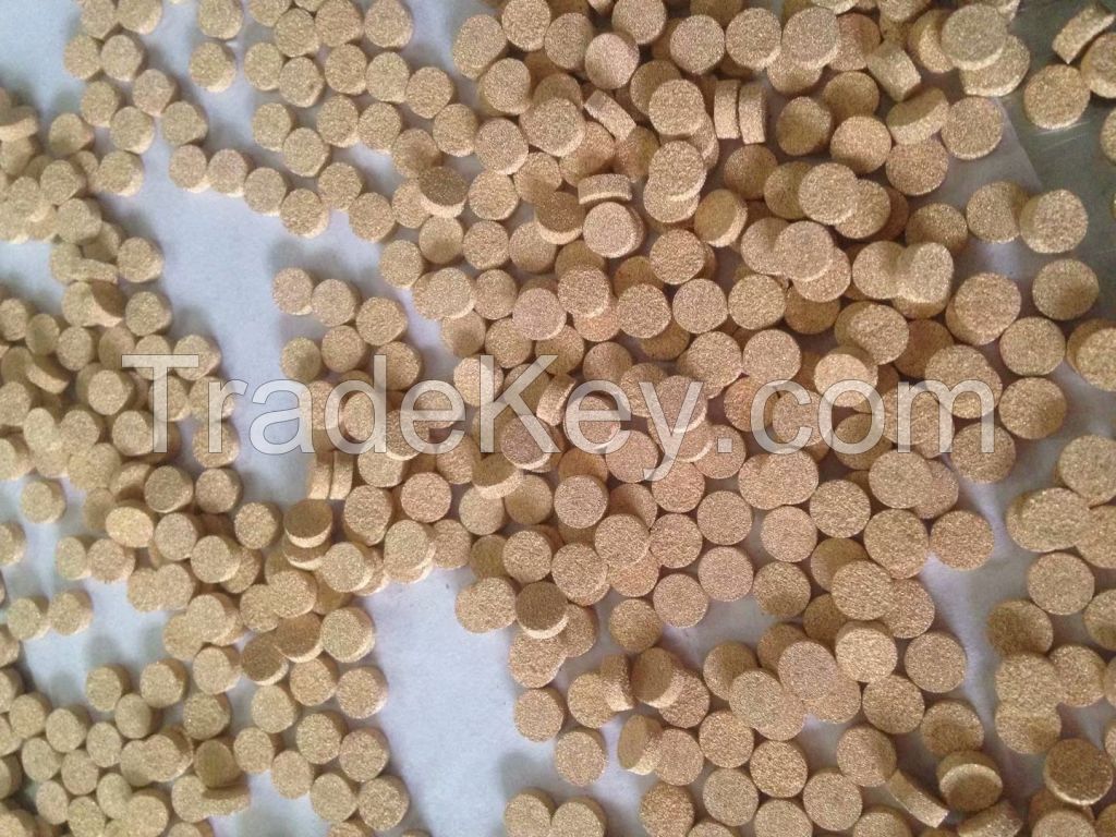 Copper powder filter element, filter disc