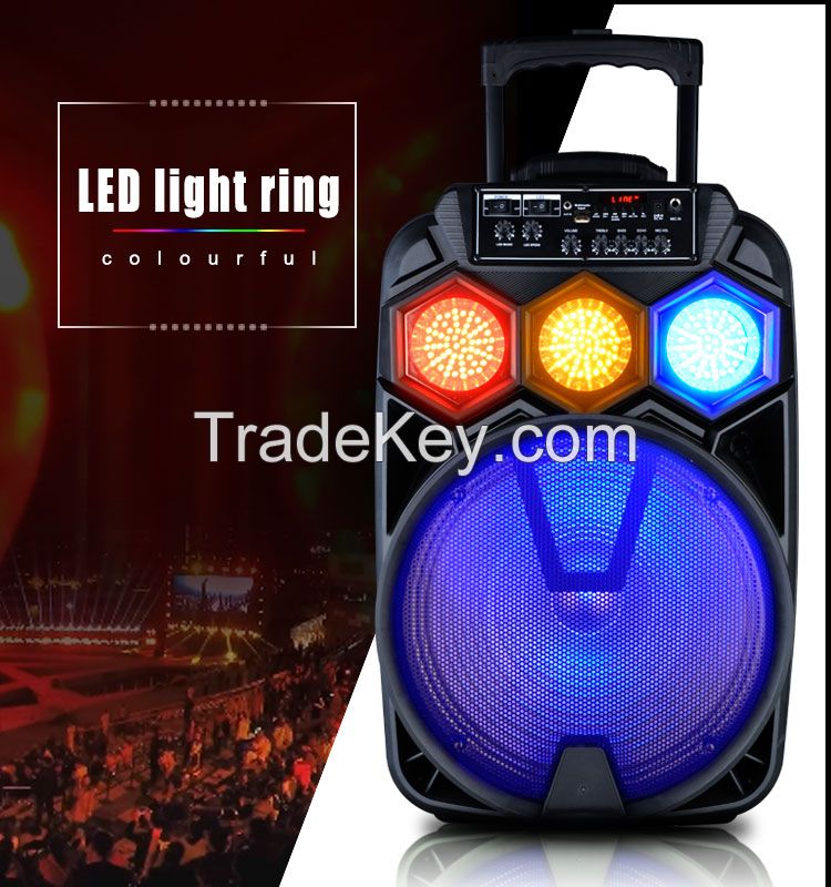 Wholesale Oem Best Quality Party box Battery Active Portable Wireless Disco Light Flash  Speaker