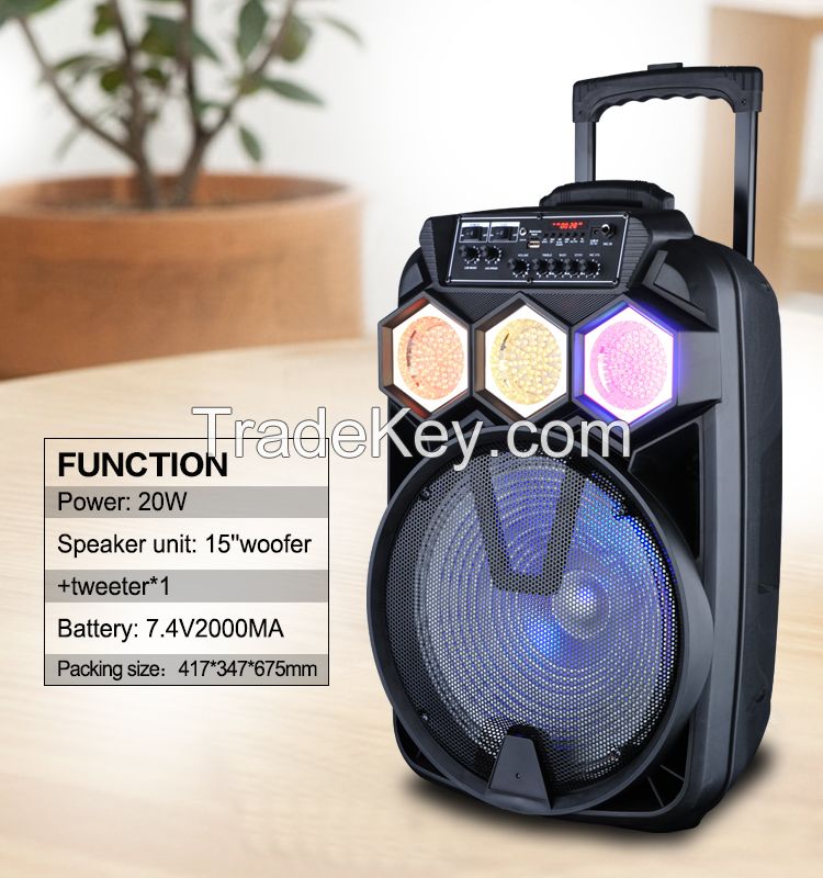 Wholesale Oem Best Quality Party box Battery Active Portable Wireless Disco Light Flash  Speaker