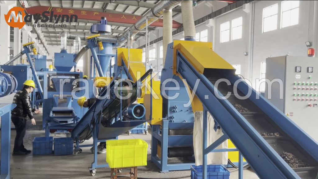 Waste cable granulator recycling line