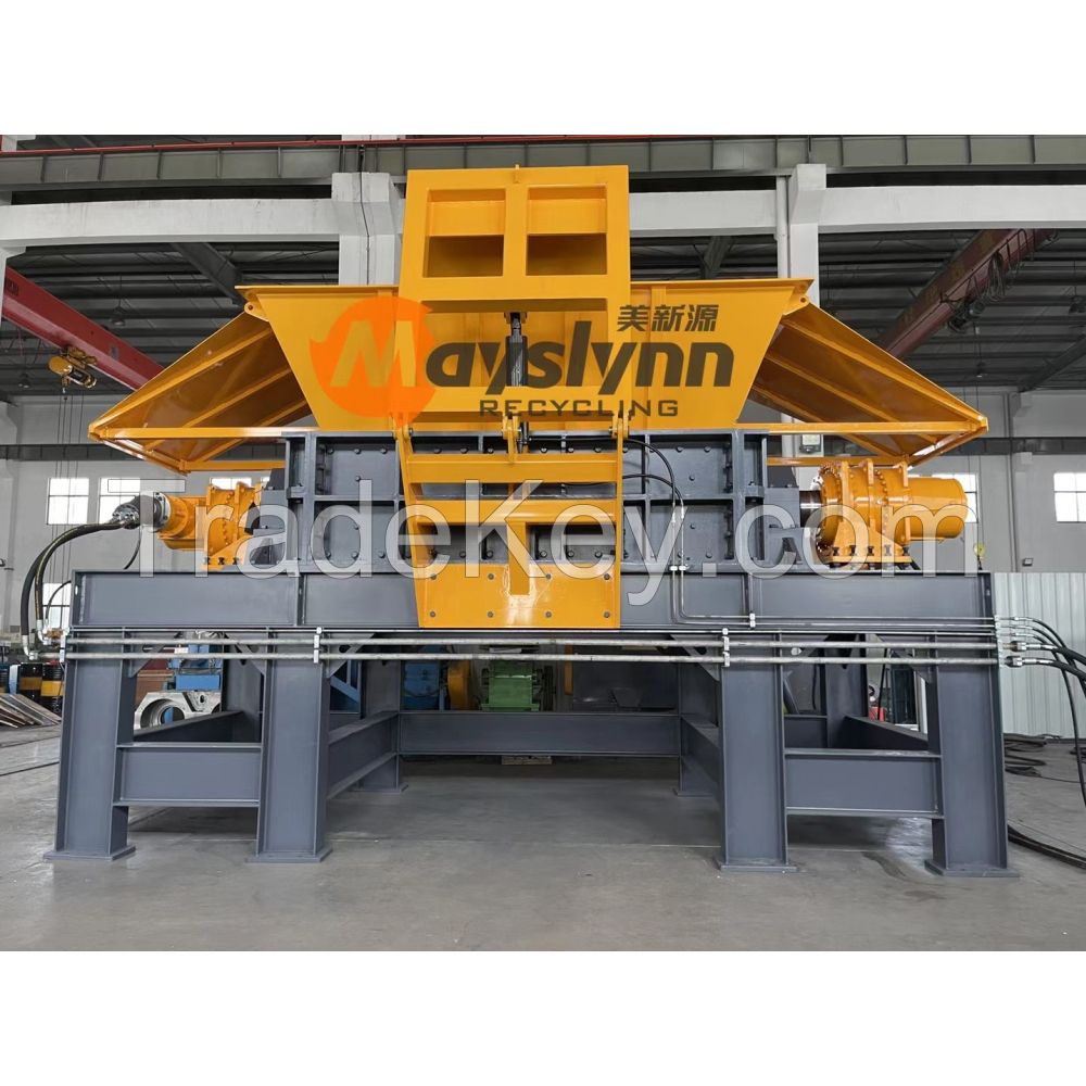 High capacity 2 shaft plastic shredder