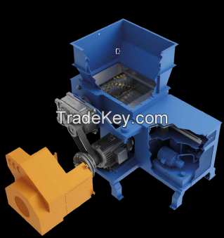 Single shaft paper crushing shredder