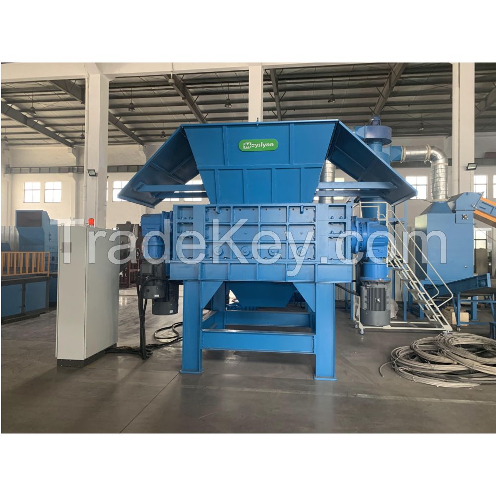 Four shaft shredder regrigerator crushing