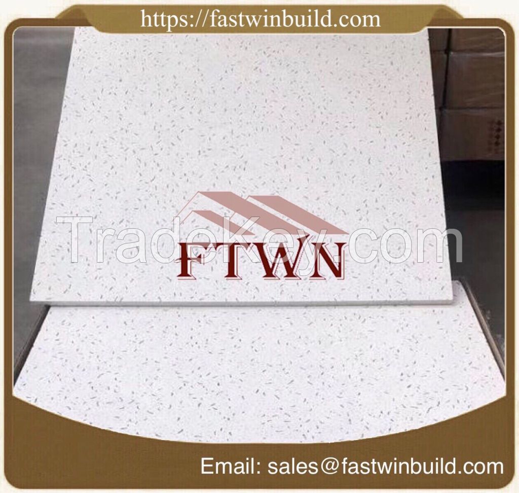 Soundproofing Acoustic Wet-Formed Mineral Fiber Ceiling Tiles Panel