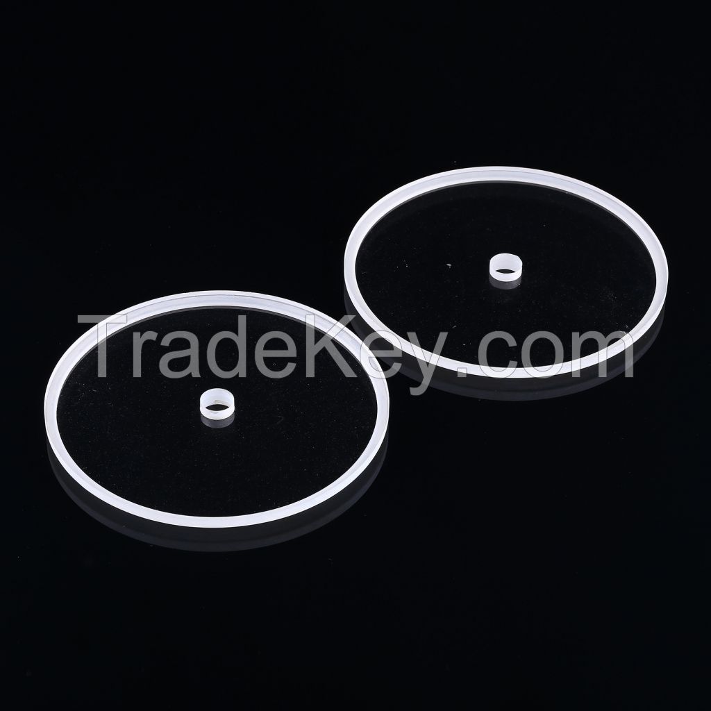 Quartz Glass plate OEM size   Round fused Silica Quartz