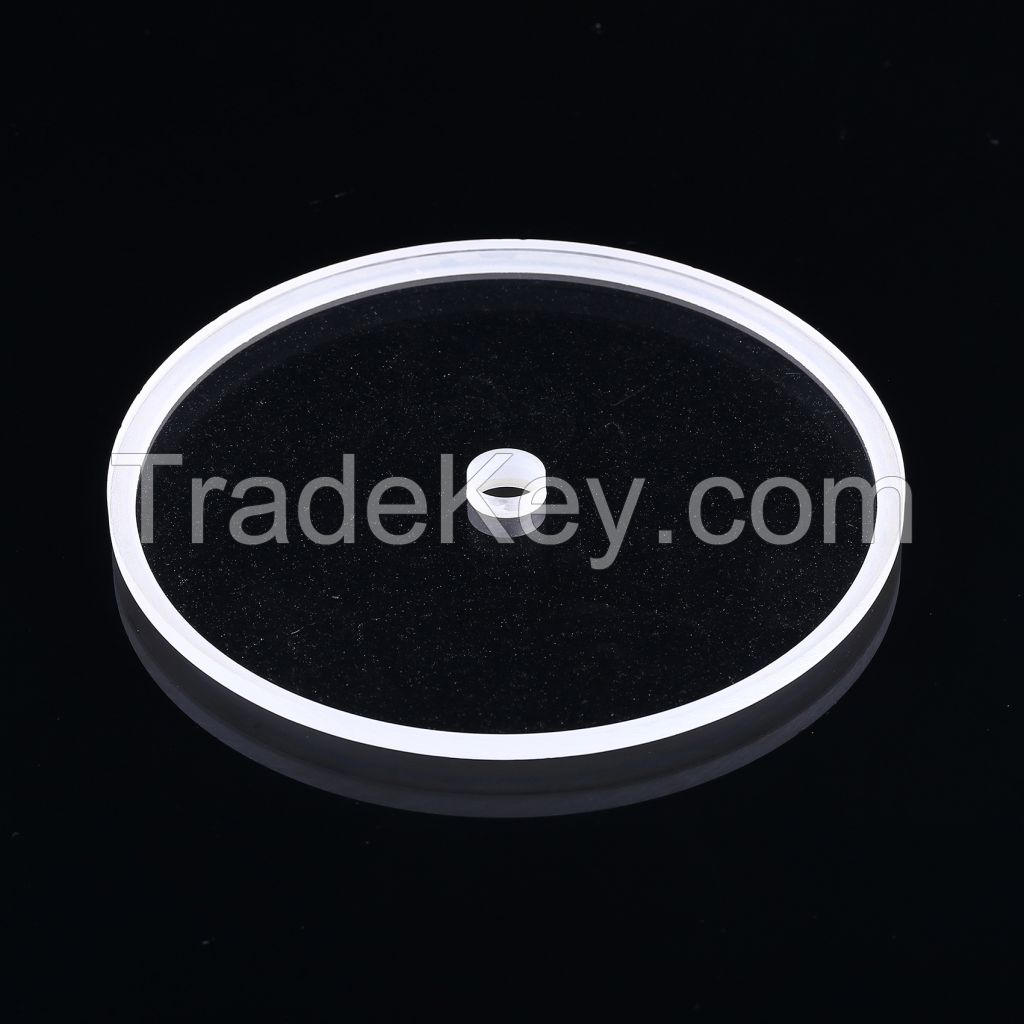 Quartz Glass plate OEM size   Round fused Silica Quartz