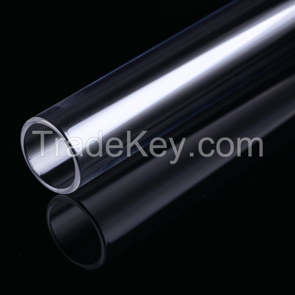 Heat Resistant Quartz Glass Cylinder Fused Silica Transparent Quartz Tubes