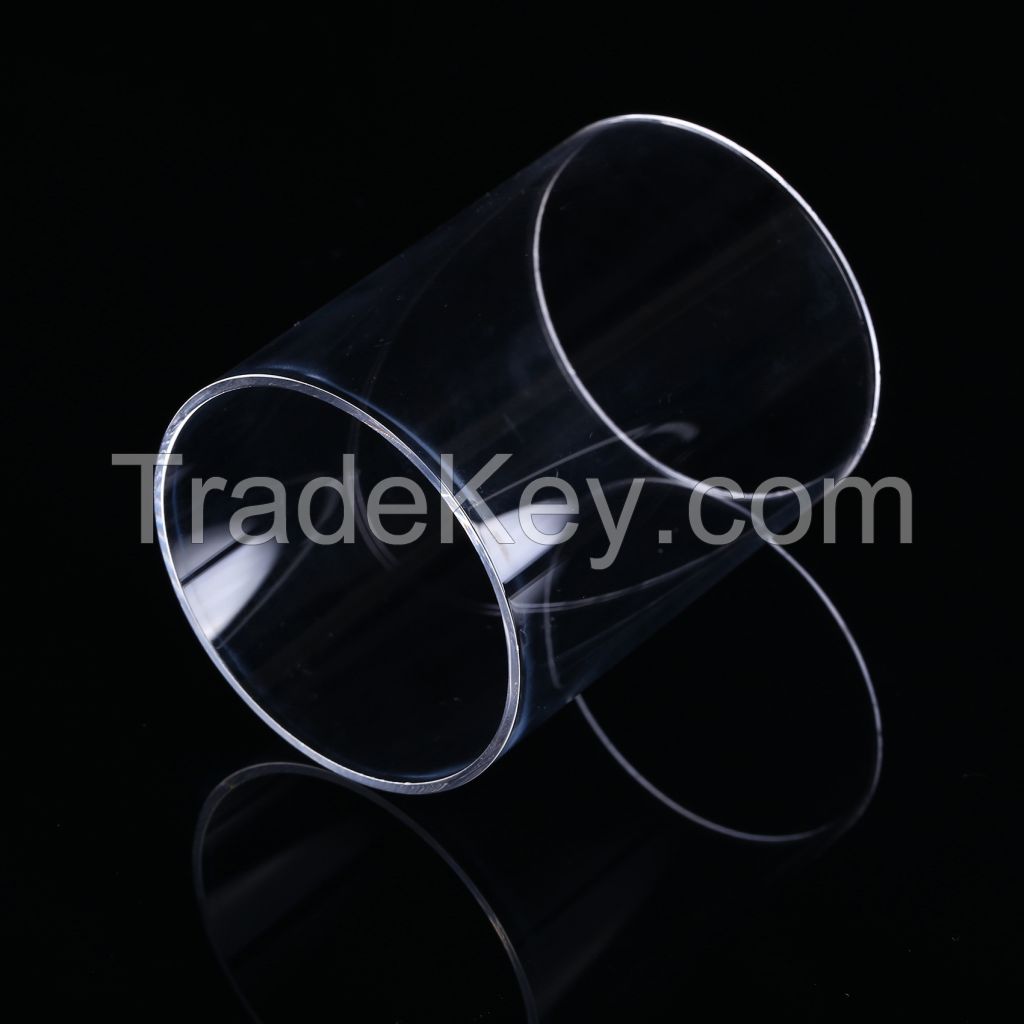 clear cut short length fused silica quartz glass tube quartz tube for uv lamp