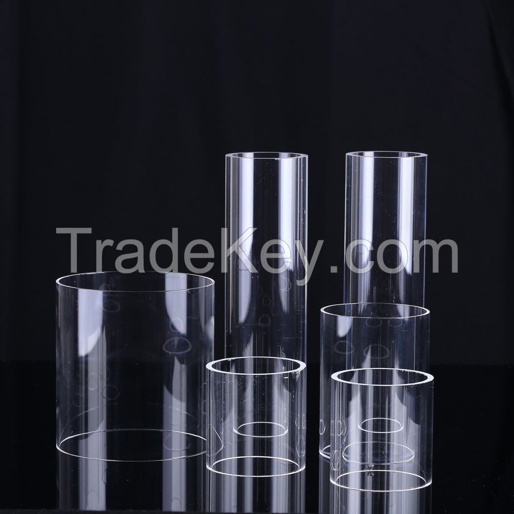 clear cut short length fused silica quartz glass tube quartz tube for uv lamp