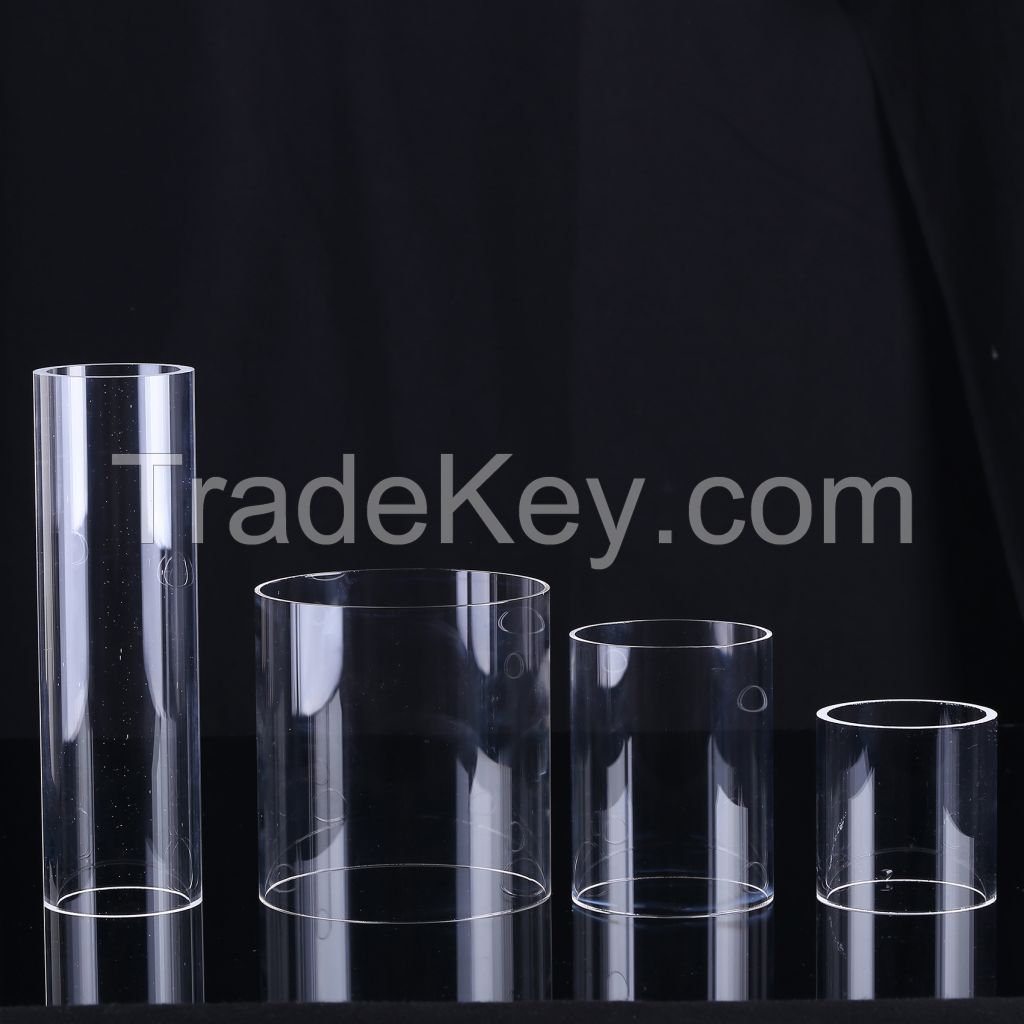 clear cut short length fused silica quartz glass tube quartz tube for uv lamp