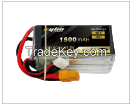 High power lipo battery 1500mah 14.8V 90C FPV Racing packs