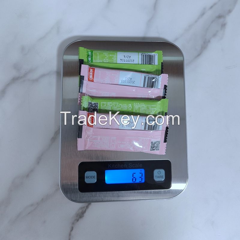 10kg by 1g silver digital kitchen scale with battery and USB charger