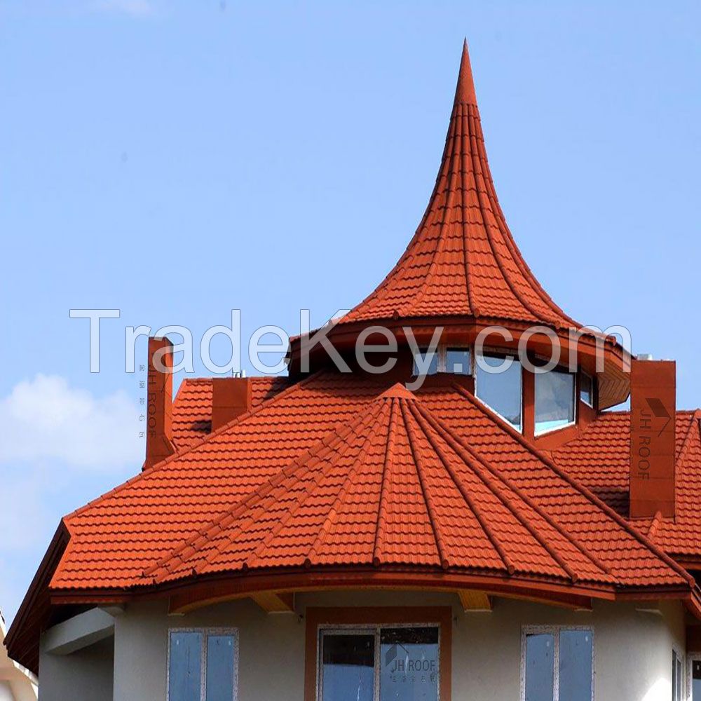 Stone Coated Metal Roofing Provider-JH Roof stone coated roof tile