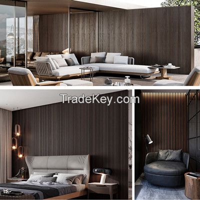 Interior Building Material Wooden Plastic Composite WPC Wall Panel
