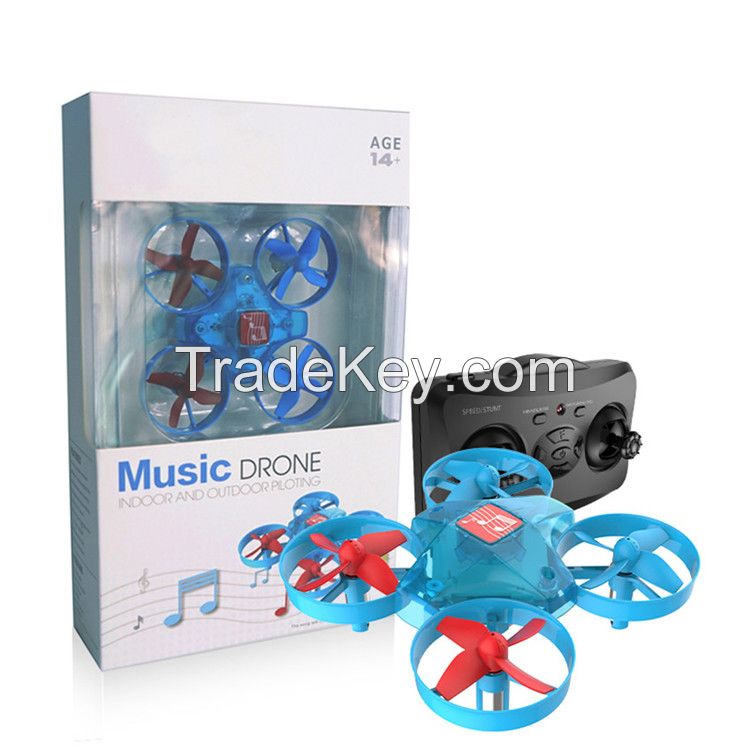 RC Quadcopter Music Drone Helicopter Drohne Toy for Beginner Pilot