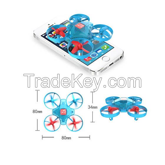 Hand Operated Mini Drone for Kids Toys with Music and LED light 3D Flips for Indoor Outdoor Boys Girls