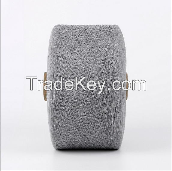 Keshu hot sale cheap price to russia Nm 10/1 grey dyed oe low twist recycled cotton polyester yarn for glove