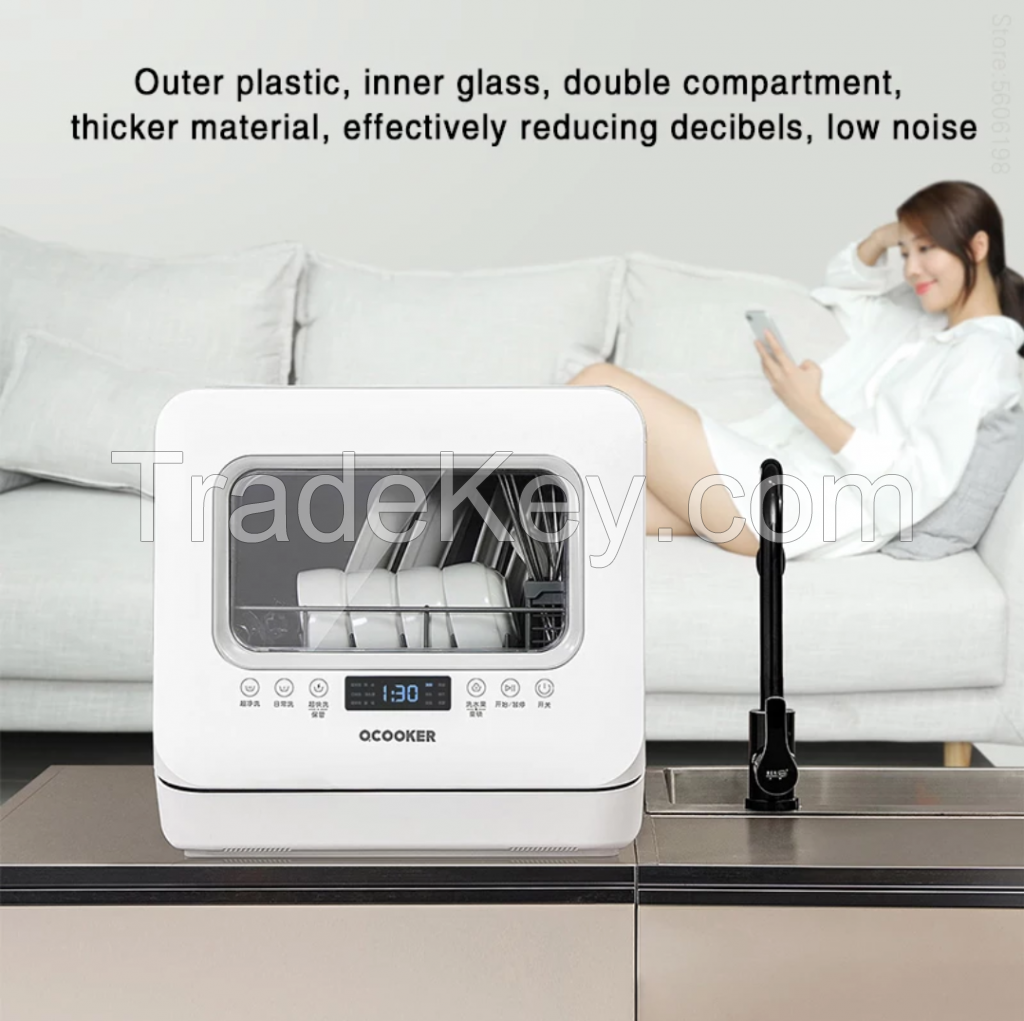 Dishwasher Standing Brush Bowl Machine Fully Automatic Intelligent Free Intelligent Free Installation Sterilization Five Mode